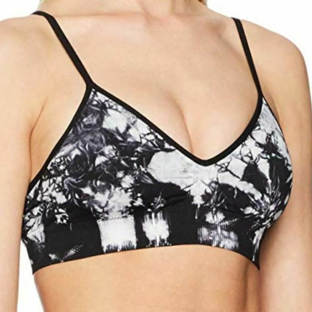 Women's Seamless Tie Dye Bralette with Ribbed Band